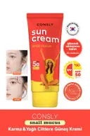Kore Salyangoz Mukus Özü Içeren Spf 50 Pa Güneş Kremi Snail Mucus Sun Cream 50 ml