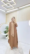 Camel Betül Tesettür Elbise 