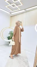 Camel Betül Tesettür Elbise 