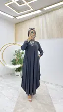 Füme Betül Tesettür Elbise 