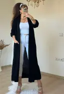 Uzun Salaş Hırka Siyah