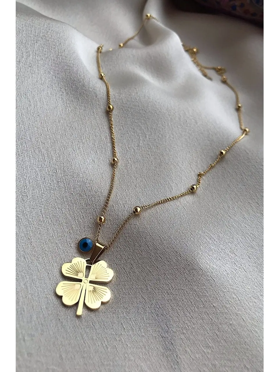 316L Yonca Çelik Kolye