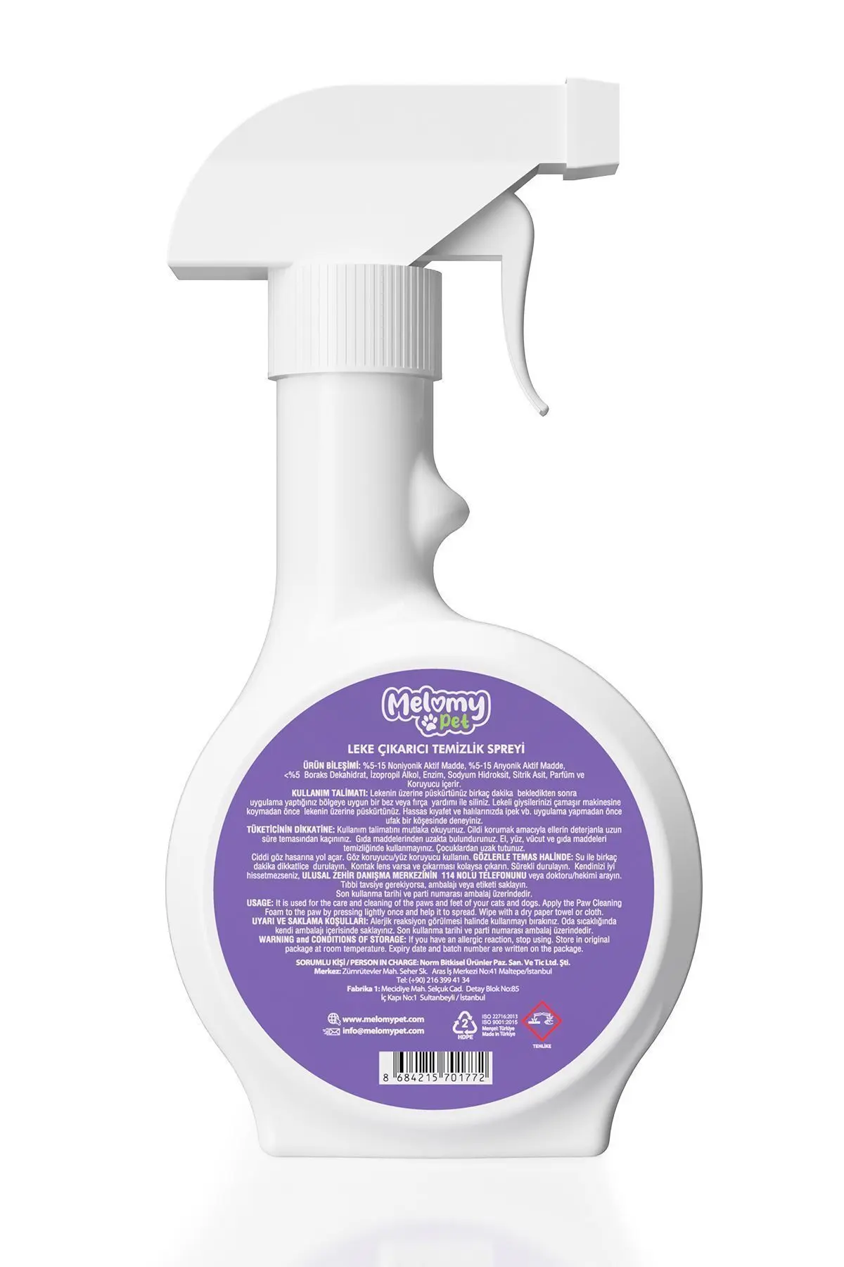Kedi & Köpek Leke Çıkarıcı Temizlik Spreyi - 350 ml