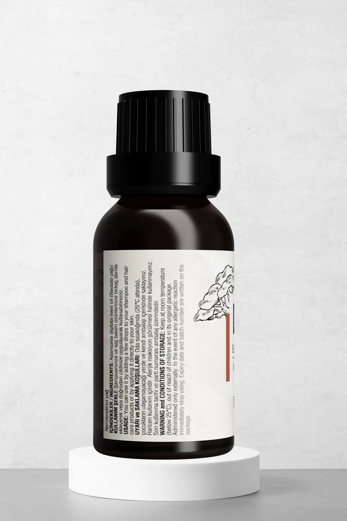 Baobab Yağı 20ml Nemlendirici Yağ Saç Bakımı Cilt Bakımı Etkili