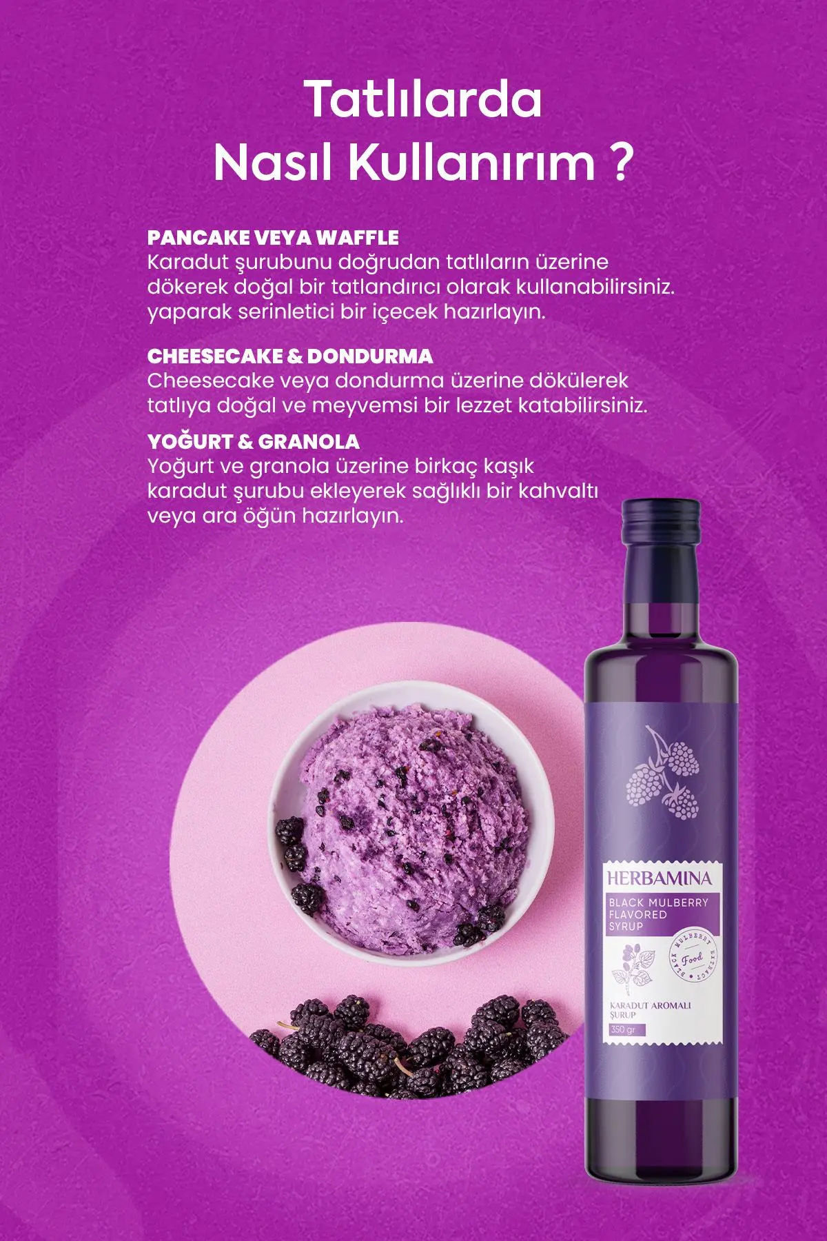 Karadut Aromalı Şurup 350 gram