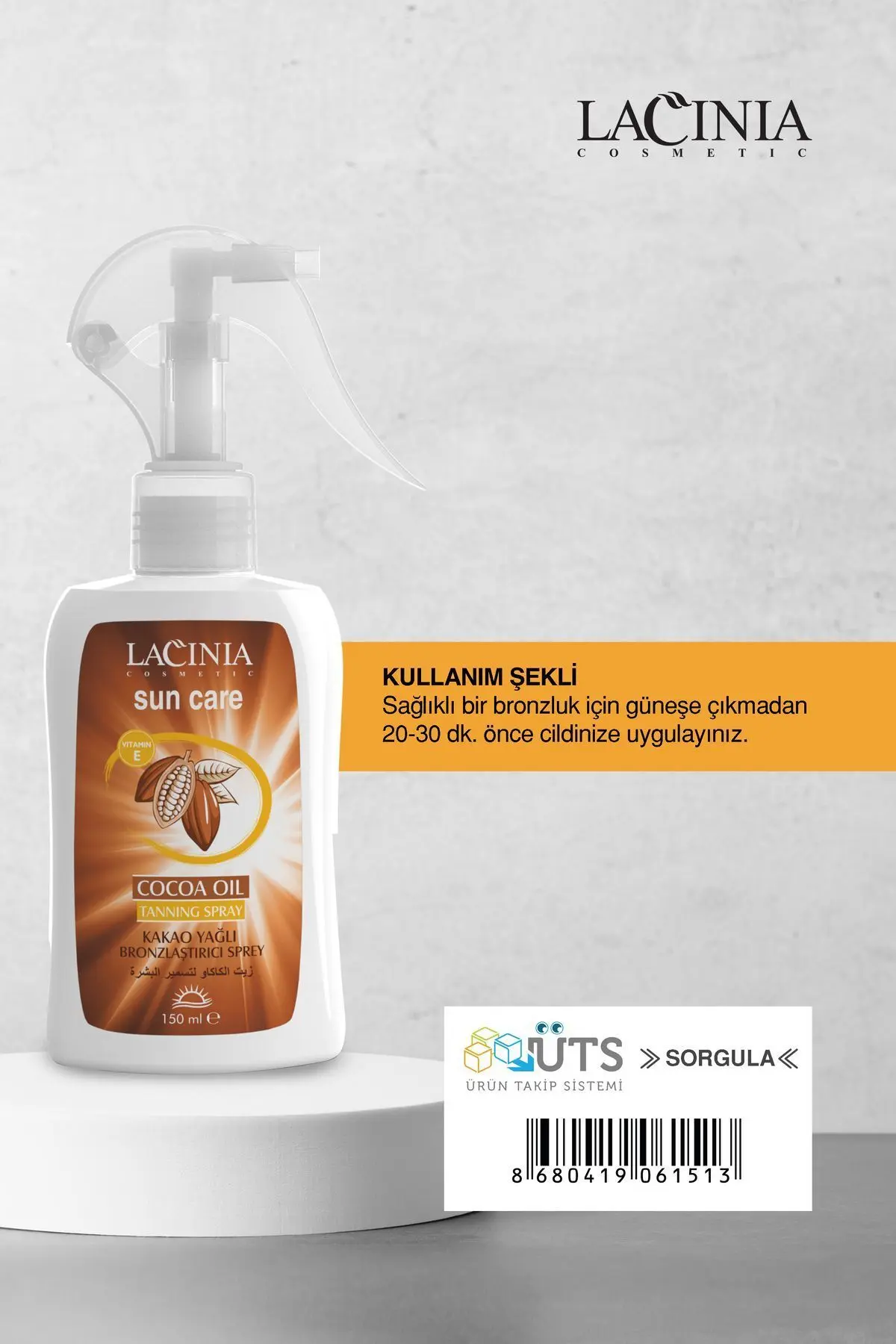 Kakao Yağlı Bronzlaştırıcı Güneş Yağı Spreyi 150 Ml