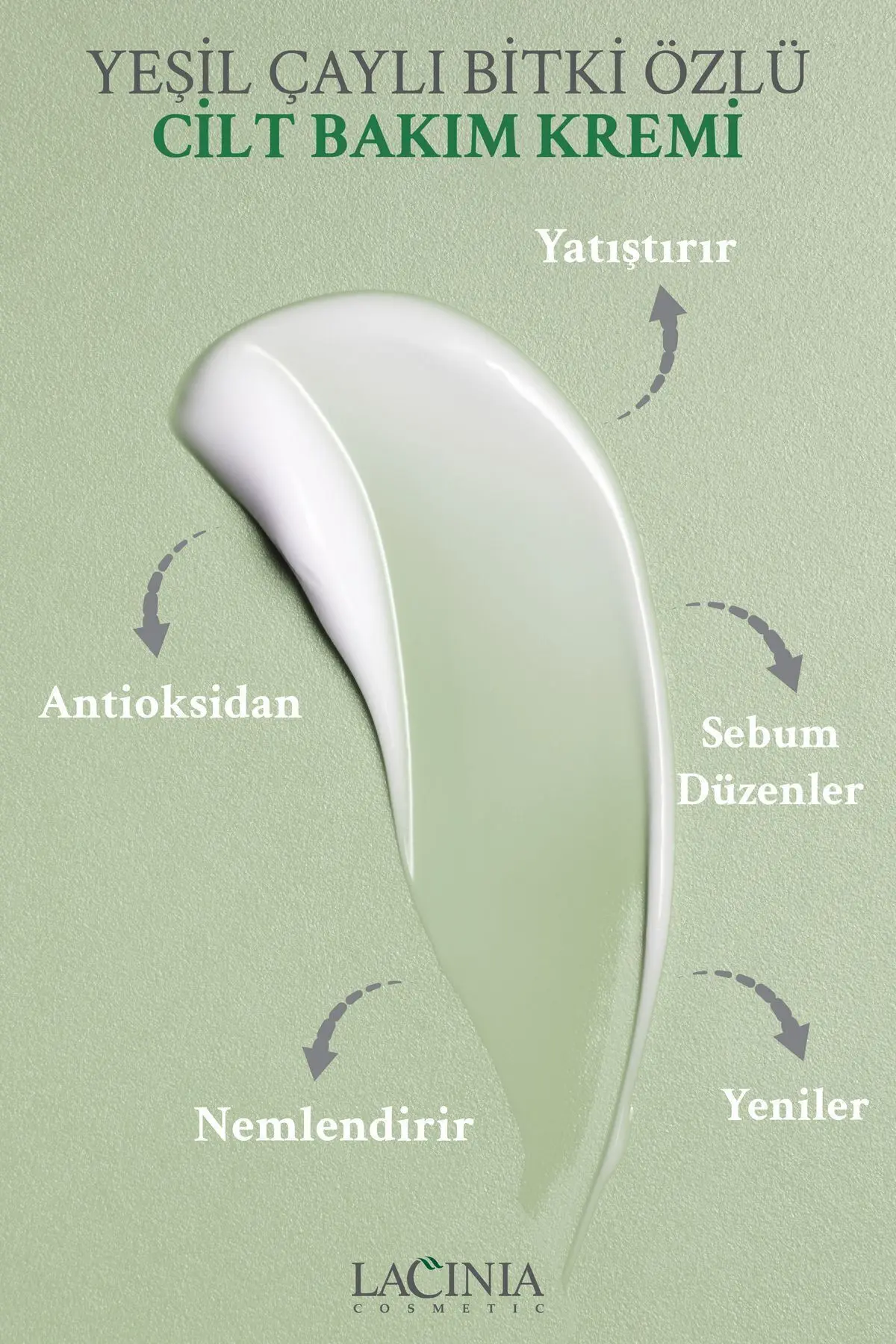 Yeşil Çaylı Bitki Özlü Cilt Bakım Kremi 150 ml El Yüz Ve Vücut Bakımında Kullanıma Uygundur