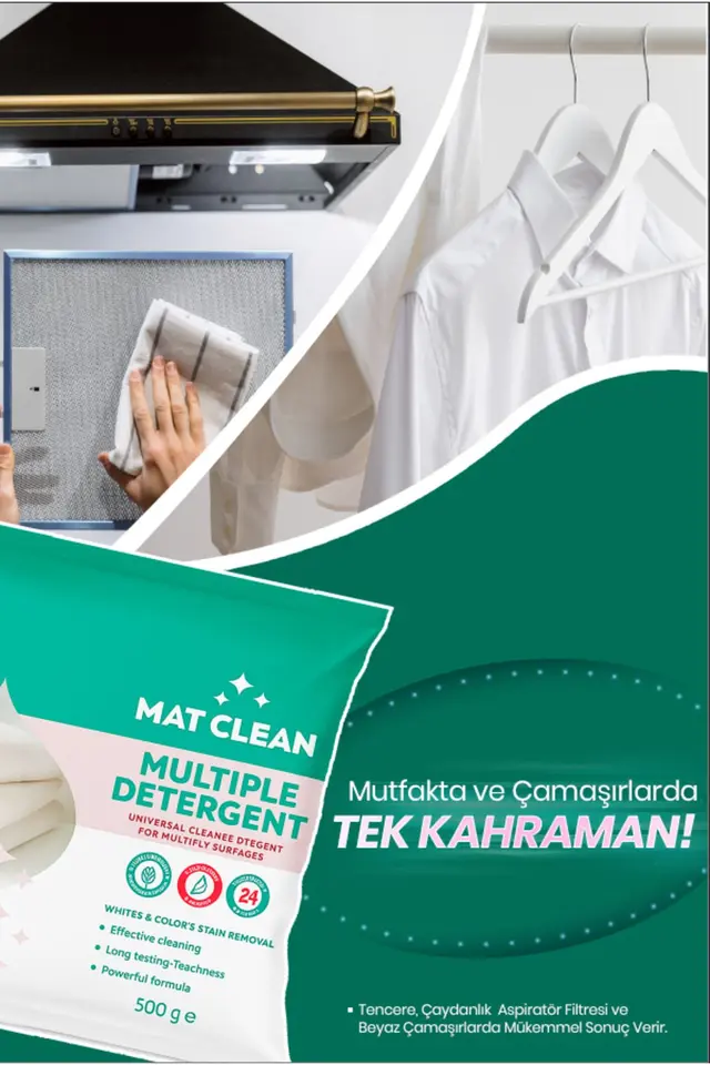 Mutfak ve Çamaşırlar İçin İkisi Bir Arada Toz Deterjan