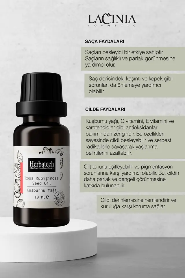 Kuşburnu Yağı 10ml Saç Bakımı Ve Cilt Bakımı Etkili