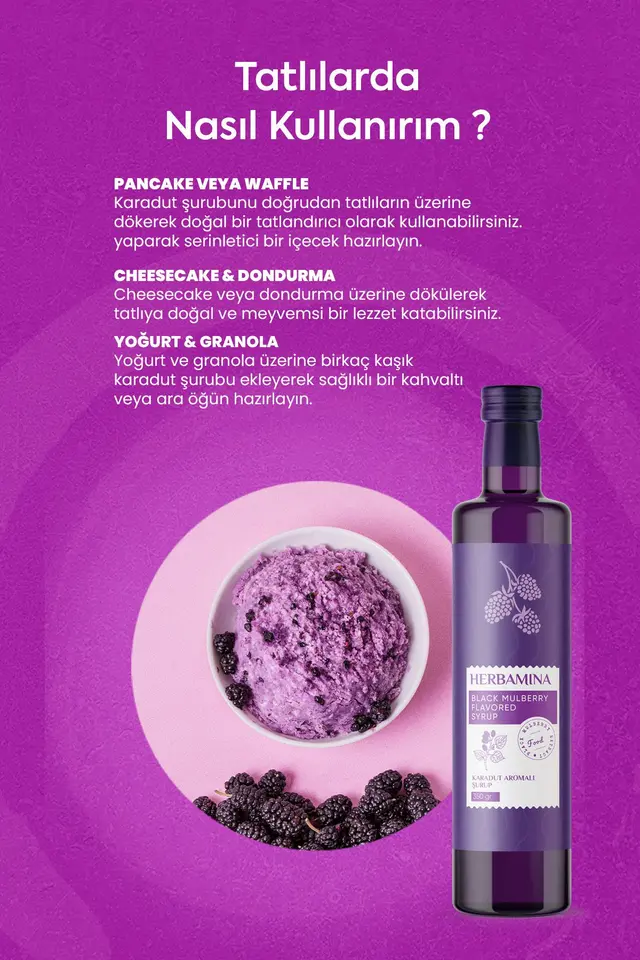 Karadut Aromalı Şurup 350 gram