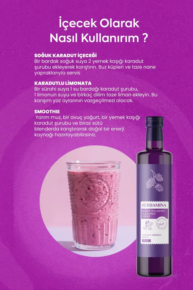 Karadut Aromalı Şurup 350 gram