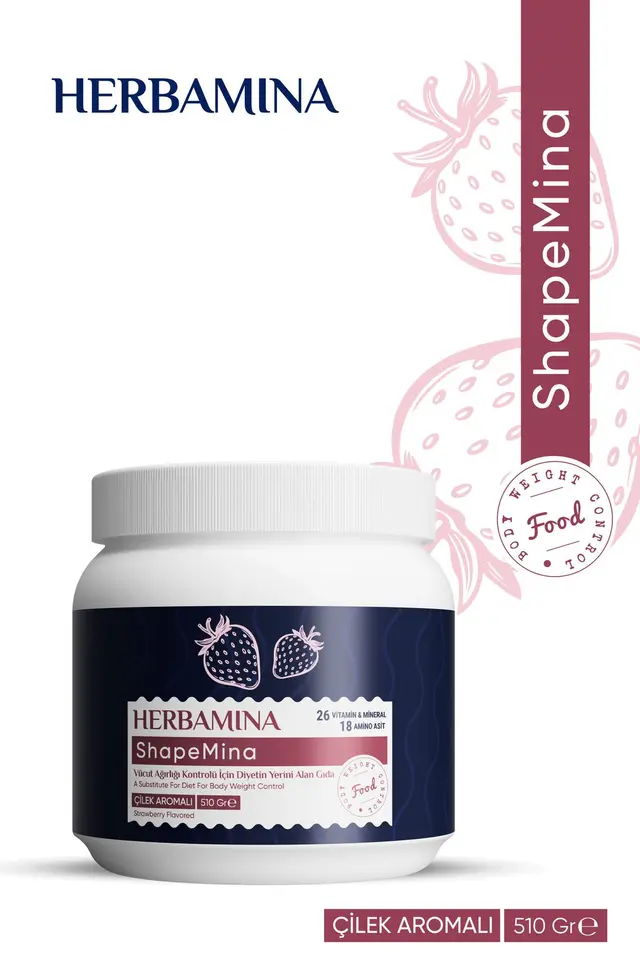 Shapemina Vücut Ağırlığı Kontrolü Için Diyet Yerini Alan Gıda - Çilek Aromalı