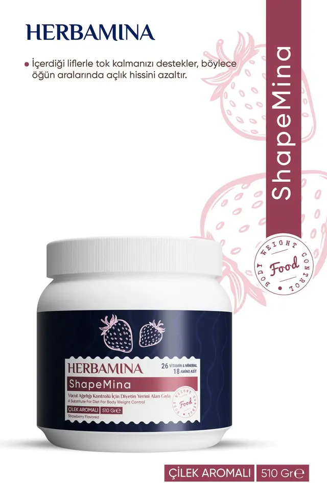 Shapemina Vücut Ağırlığı Kontrolü Için Diyet Yerini Alan Gıda - Çilek Aromalı
