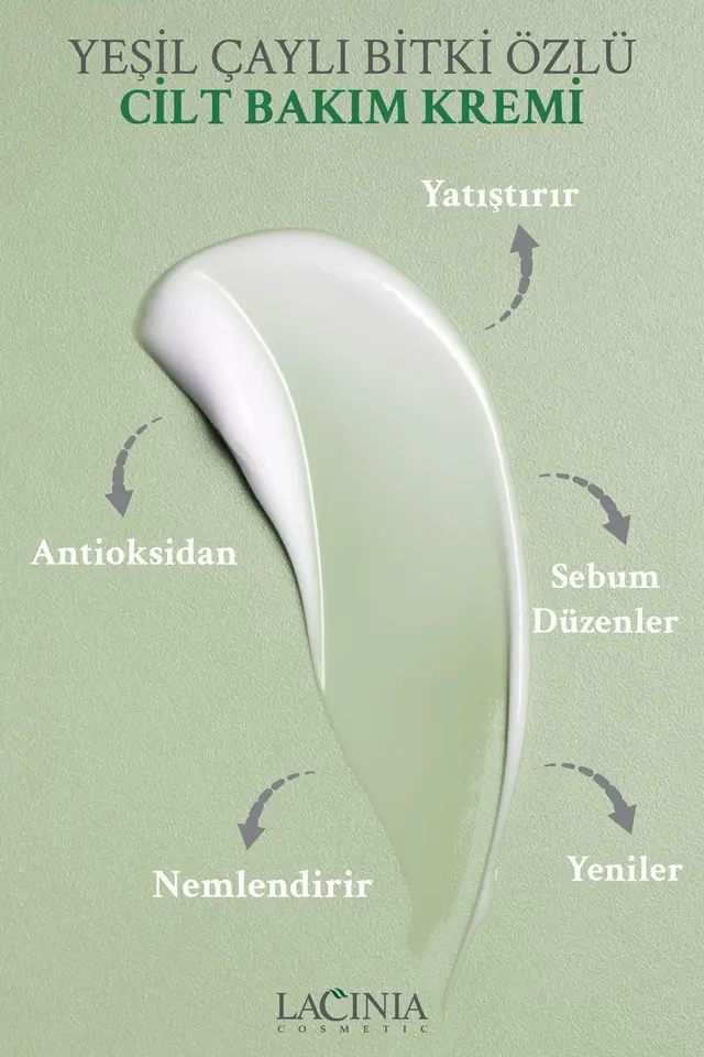 Yeşil Çaylı Bitki Özlü Cilt Bakım Kremi 150 ml El Yüz Ve Vücut Bakımında Kullanıma Uygundur