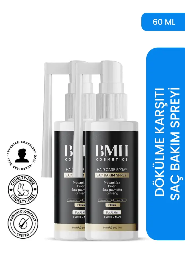 Dökülme karşıtı Saç Bakım Spreyi 60x2 Ml ( Procopil %3 + Biotin + Saw palmetto + Ginseng )