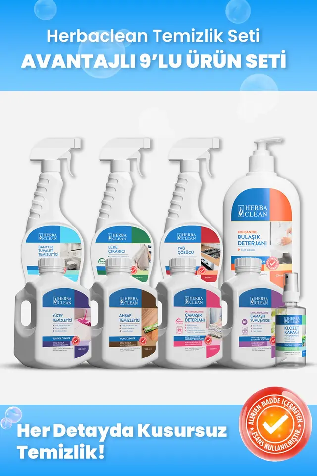 Ev Tipi 9’lu Süper Temizlik Paketi