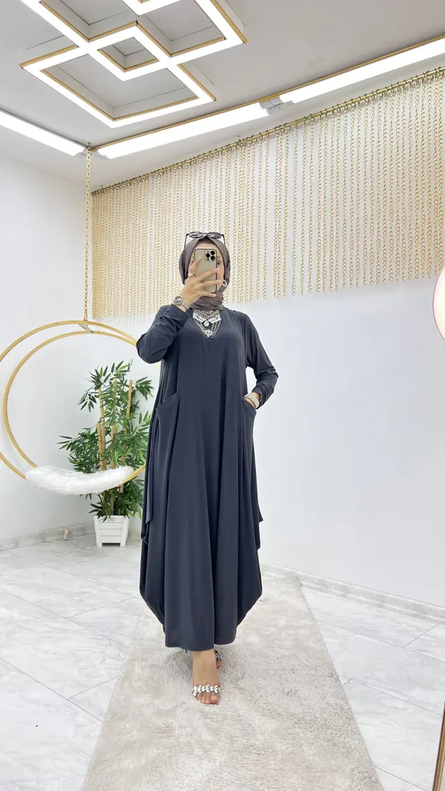 Füme Betül Tesettür Elbise 
