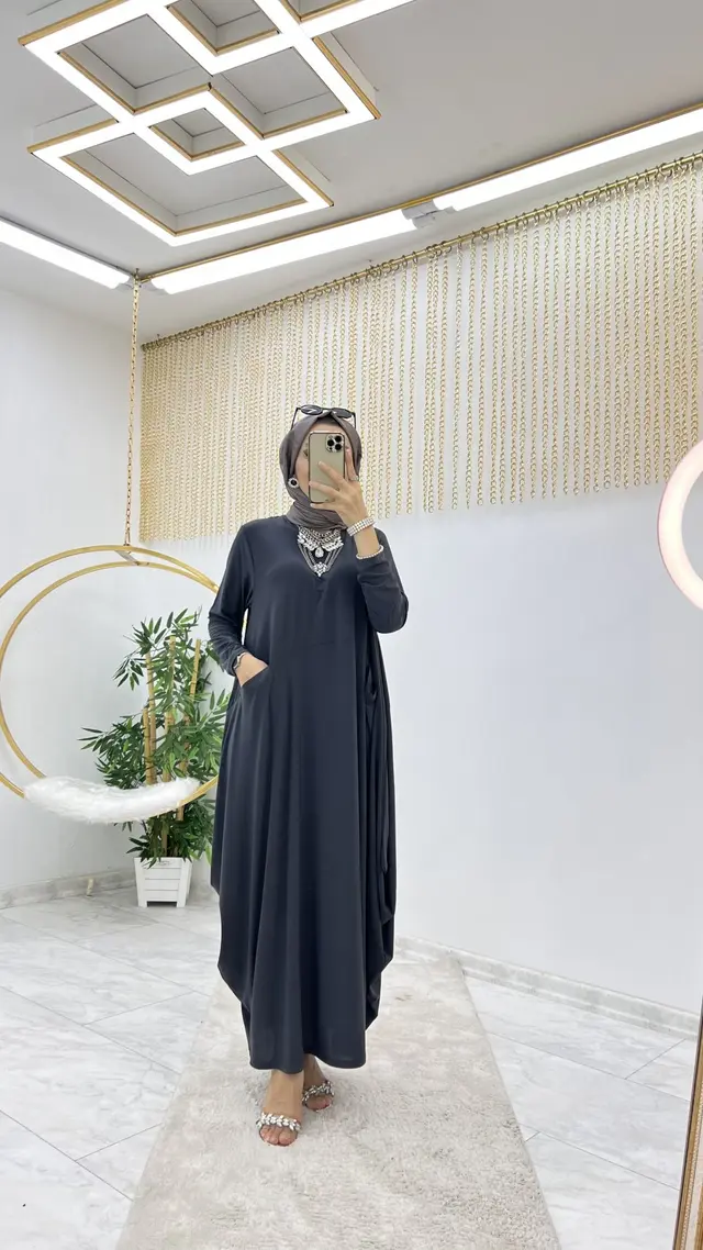 Füme Betül Tesettür Elbise 