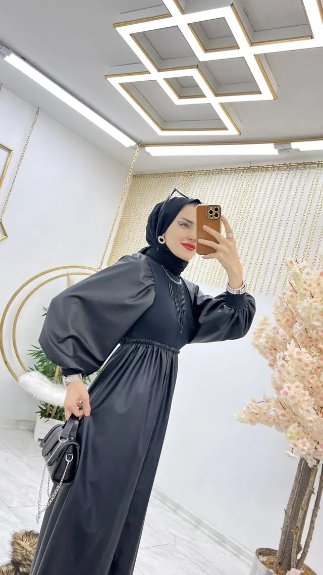 Siyah Asil Elbise Tesettür Giyim 
