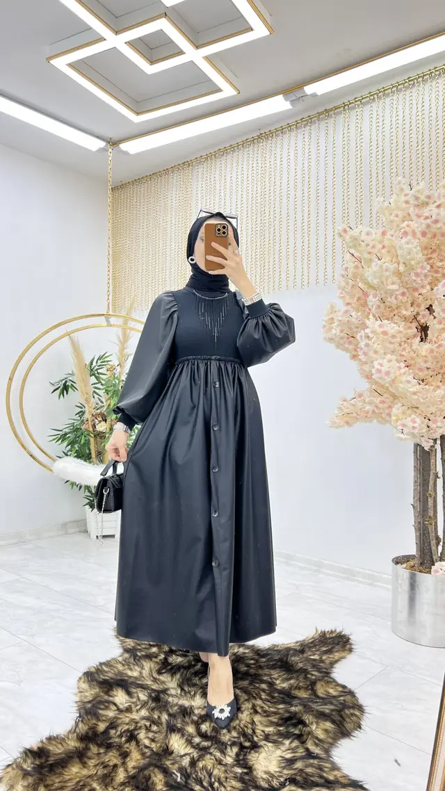 Siyah Asil Elbise Tesettür Giyim 