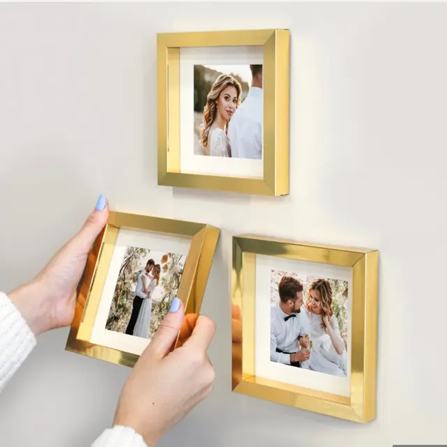 Yapışkanlı Sök Tak pasparTulu Gold pola 3'Lü Çerçeve 